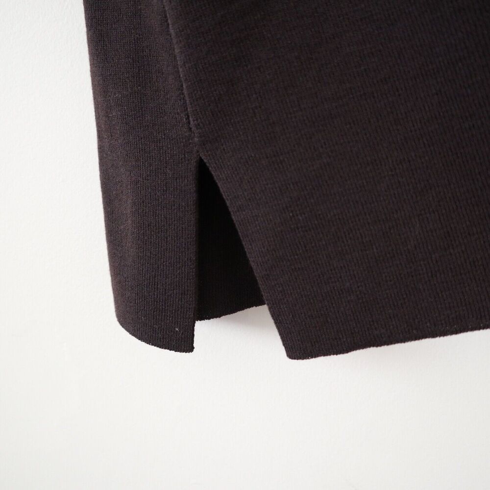 Eileen Fisher Size M 100% Wool Sleeveless Knit Top Brown Shell Tank - Picture 6 of 10